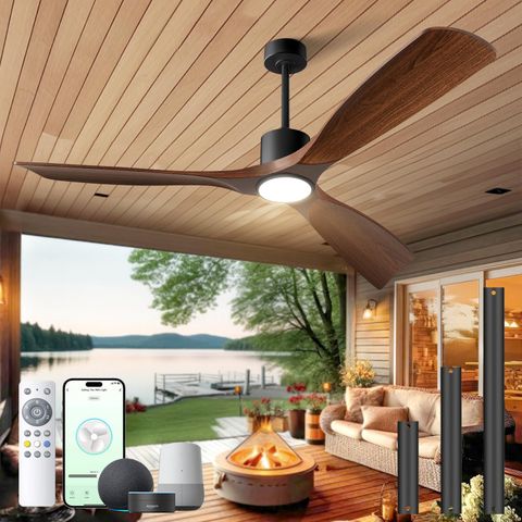 Boosant Ceiling Fans With Lights, Ceiling Fans With Lights And Remote ... in Smart outdoor ceiling fans revolutionizing backyard comfort